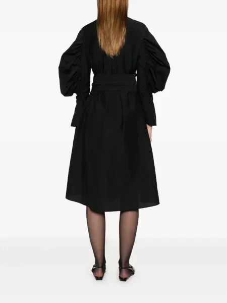 Rochie midi Psophia cu volane negru