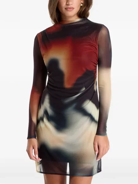 Rochie mini Desigual cu imagine cu imprimeu abstract negru