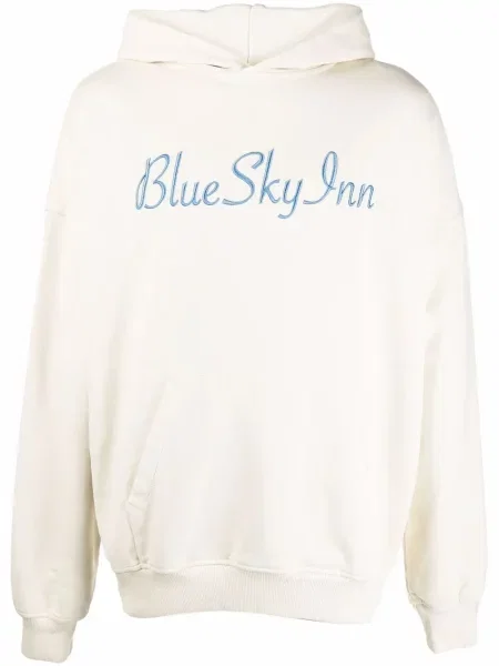 Суичър с качулка Blue Sky Inn бродиран синьо