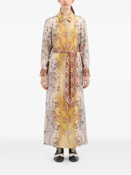 Rochie tip cămașă Pierre-louis Mascia cu model floral cu imagine de costum