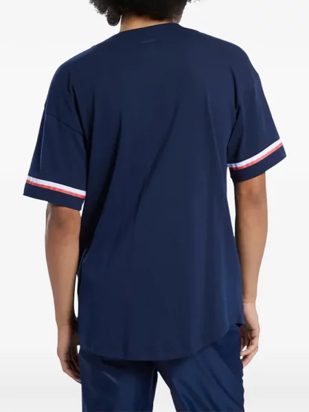Tricou Reebok cu decolteu în V albastru