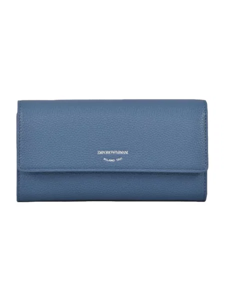 Portfel Emporio Armani skórzany niebieski