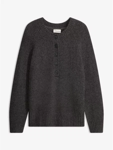 Sweter z mieszanki bawełny szary
