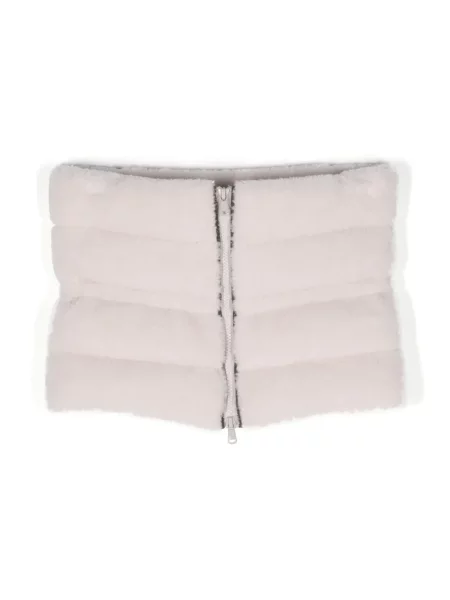 Fular Brunello Cucinelli din fleece alb