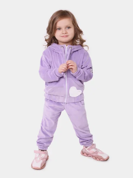Велюровий Дитячий Спортивний костюм Timbo фіолетовий