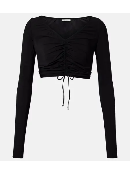 Top Nensi Dojaka cu volane negru