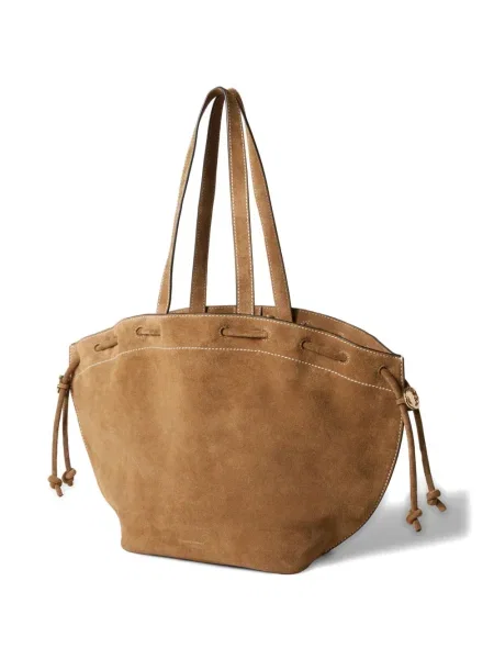 Geantă bucket Claudie Pierlot din piele de căprioară maro