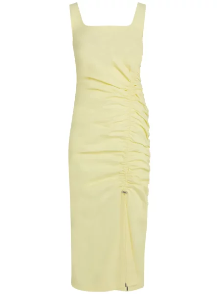 Rochie Karl Lagerfeld drapată de costum stretch galben