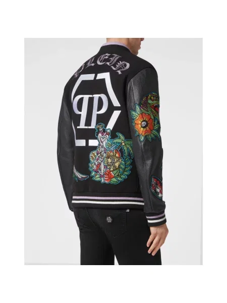 Kurtka skórzana Philipp Plein czarna