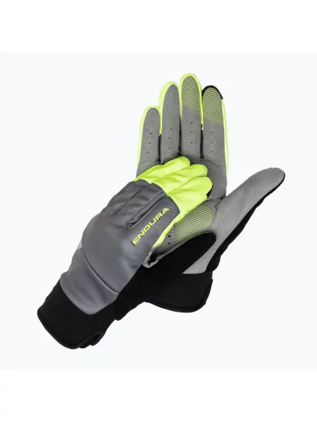 Мъжки ръкавици за колоездене Endura Windchill hi-viz yellow сиво