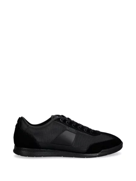 Sneakerși Boss cu șireturi din dantelă negru