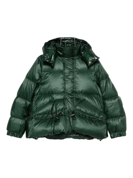 Geacă cu puf Sacai cu glugă verde