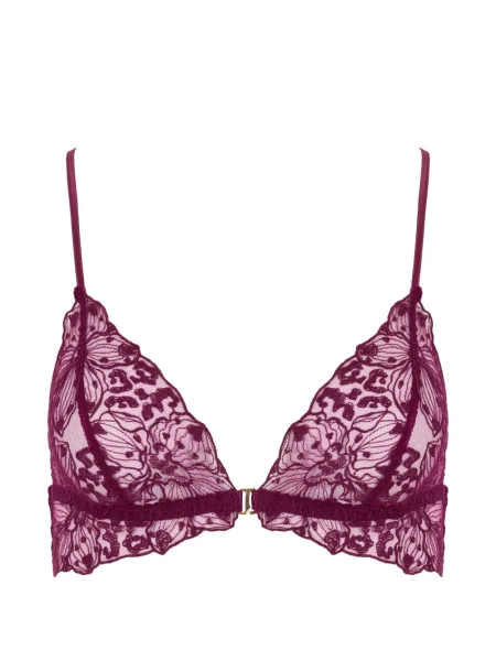 Sutien Fleur Of England cu model floral din dantelă roșu