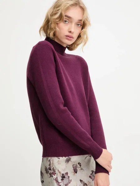 Пуловер с кашмир Answear.LAB винено червено