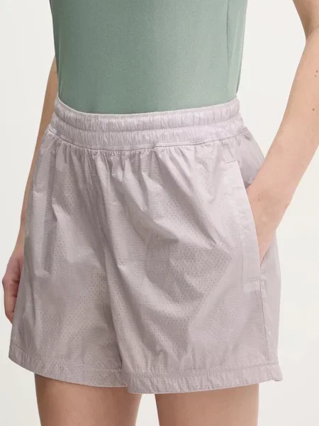 Kratke hlače za trening Under Armour Rivan bez uzorka srednje visoki struk siva