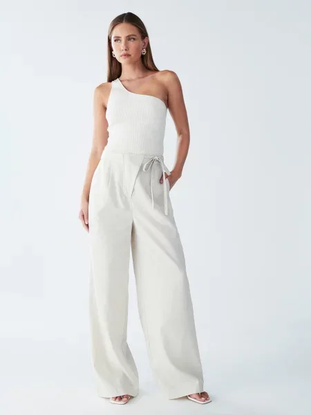 Willa Pantaloni cutați Glen fildeş