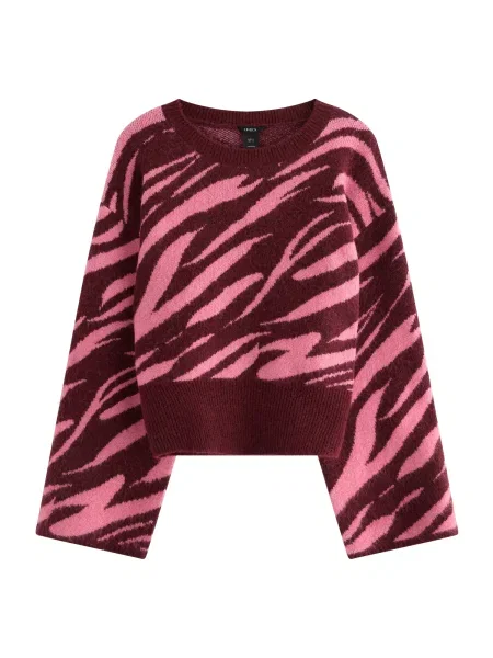 Lindex Pulover Hermina svetlo / burgund roza