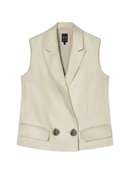 Vestă Armani Exchange de in cu două rânduri de nasturi