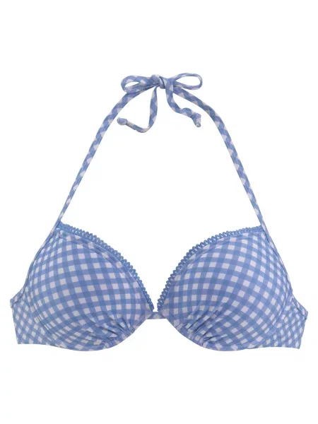 BUFFALO Bikini zgornji del svetlo modra bela