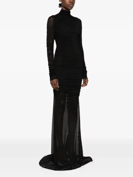 Rochie maxi Amazuìn cu volane negru