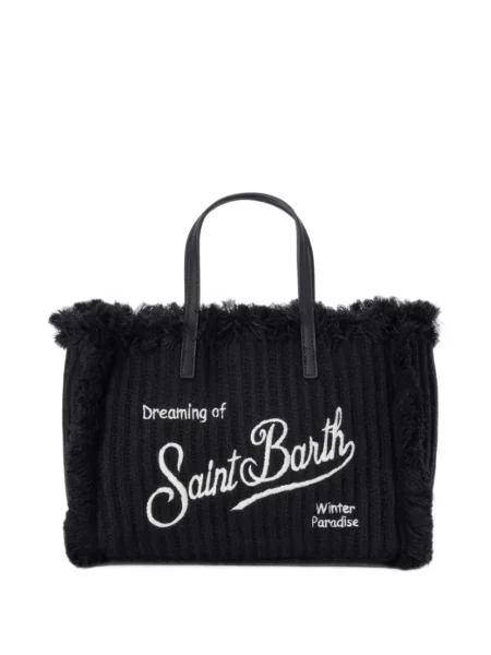 Geantă Mc2 Saint Barth tricotate negru