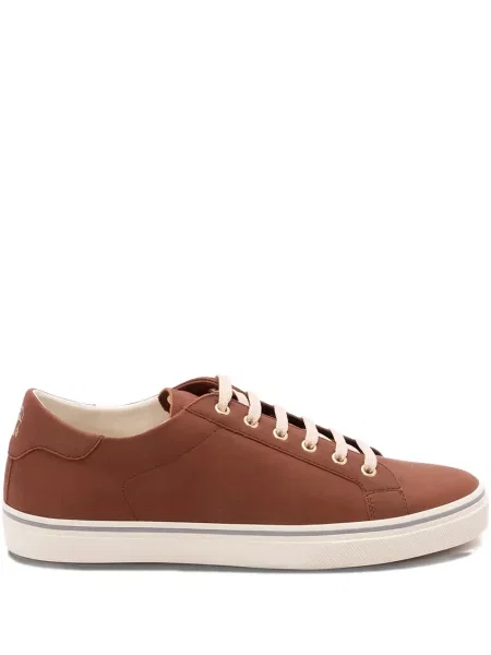 Sneakerși Brunello Cucinelli cu șireturi din piele maro