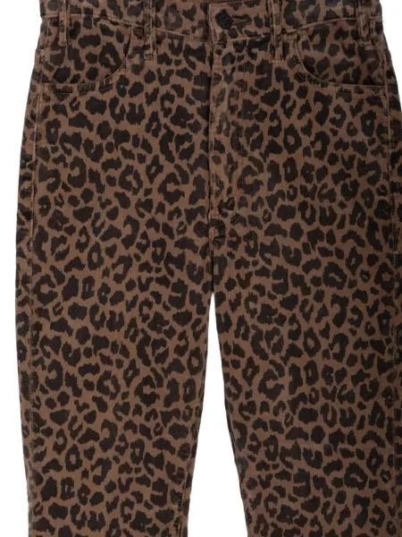 Blugi Mother cu imagine cu model leopard maro
