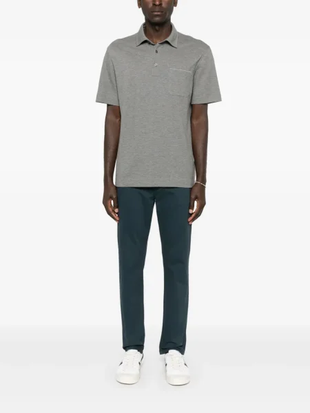 Tricou polo Zegna gri
