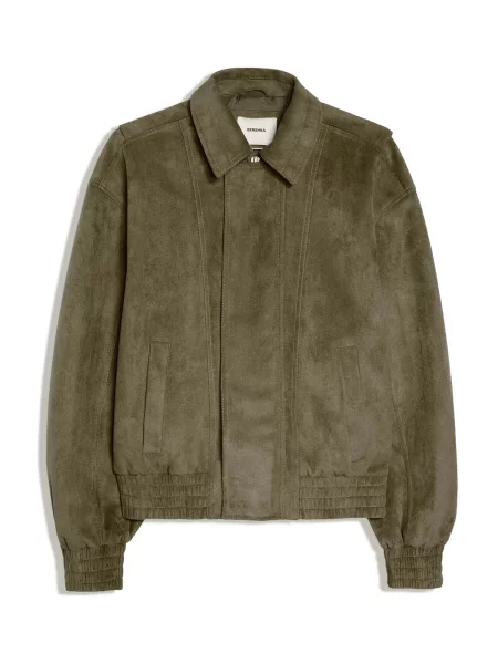 Bershka Geacă de primăvară-toamnă verde