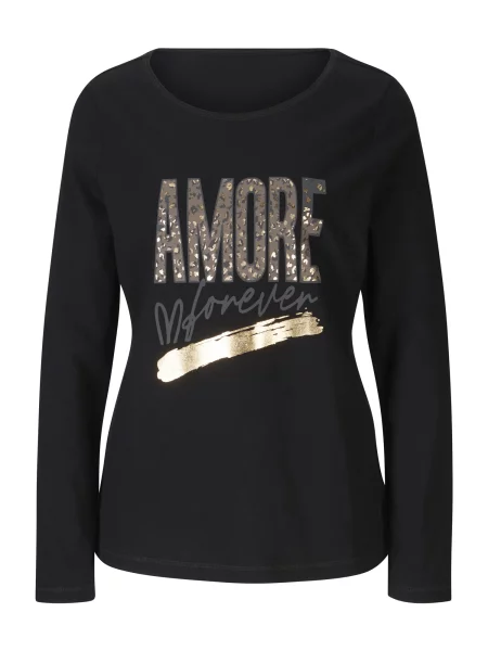 Heine Tricou maro / auriu / gri negru