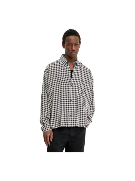 Won Hundred koszula relaxed z kołnierzykiem button-down czarny
