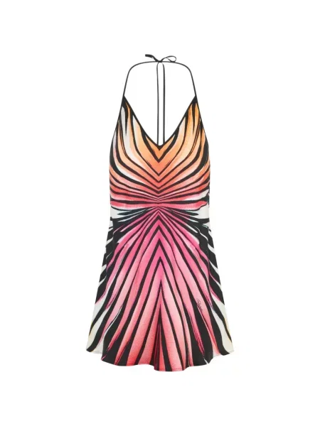 Rochie mini Roberto Cavalli cu gât halter negru