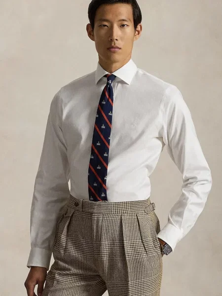 Polo Ralph Lauren cămașă pentru bărbați din alb