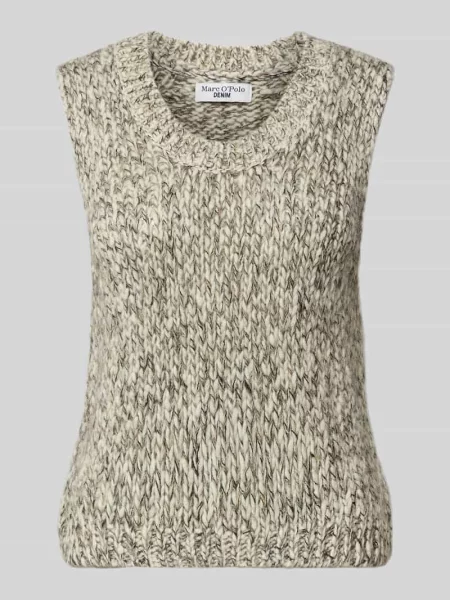 Bezrękawnik o kroju regular fit z mieszanki bawełny żywej wełny z dodatkiem wełny z alpaki Marc O'polo Denim czarna