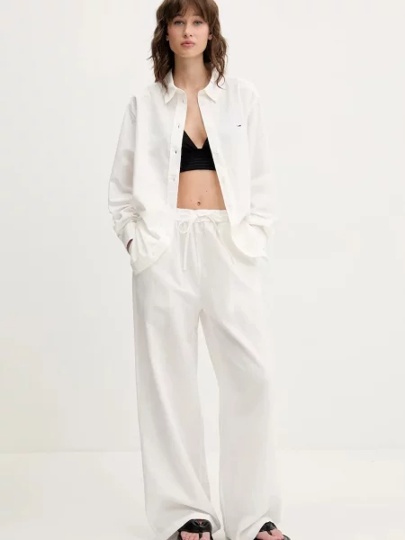 Tommy Jeans Košeľa Écru béžová