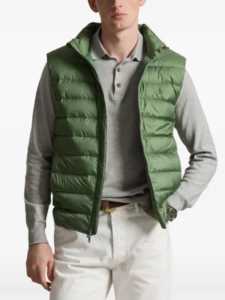 Mănuși Polo Ralph Lauren din piele de căprioară cu șireturi cu vârf închis albastru