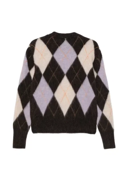 Pulover Daniele Fiesoli cu model argyle maro