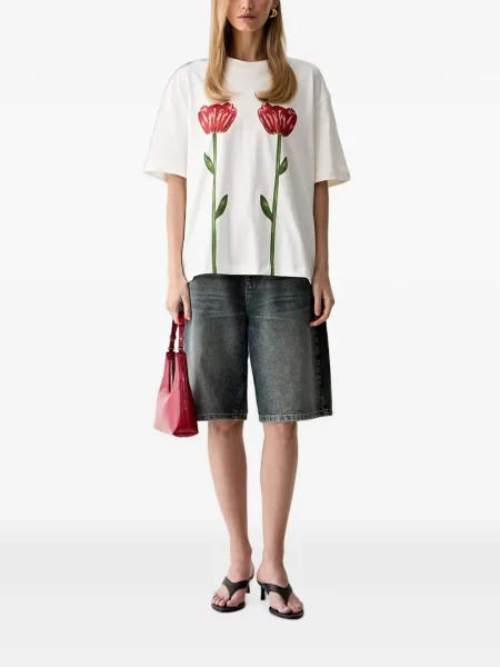 Tricou Farm Rio cu imagine alb