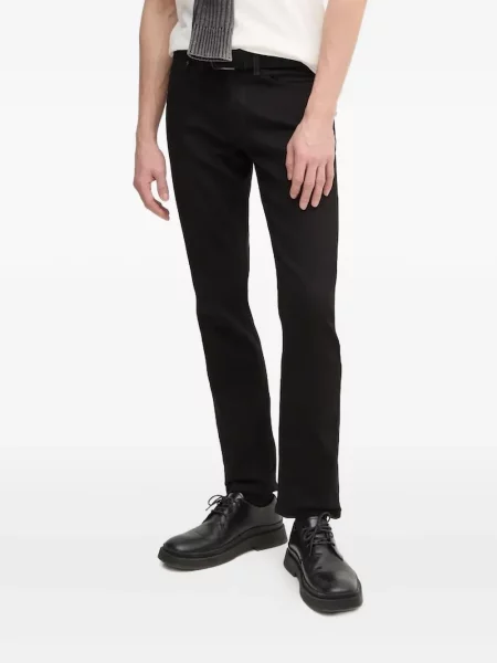 Proste jeansy Levi's 501 w paski ze stretchu dzwony niebieskie