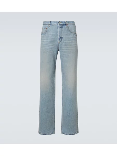 Traperice ravnih nogavica Saint Laurent plava