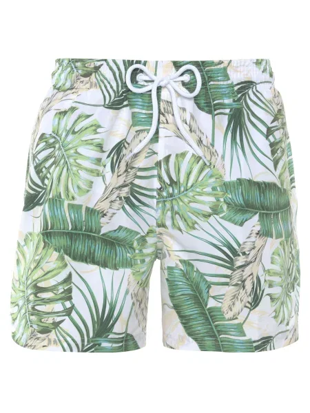S.Oliver Șorturi de baie crem / verde alb