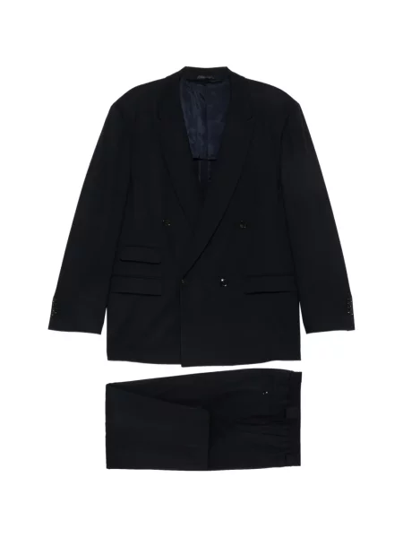 Costum Giorgio Armani cu două rânduri de nasturi albastru