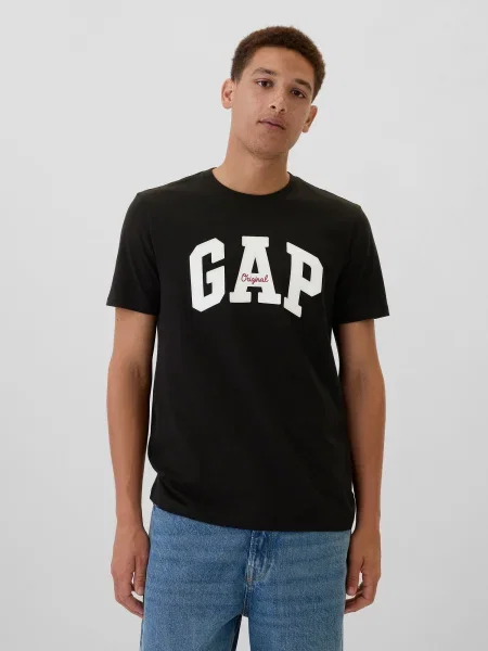 GAP Tricou roșu / negru alb