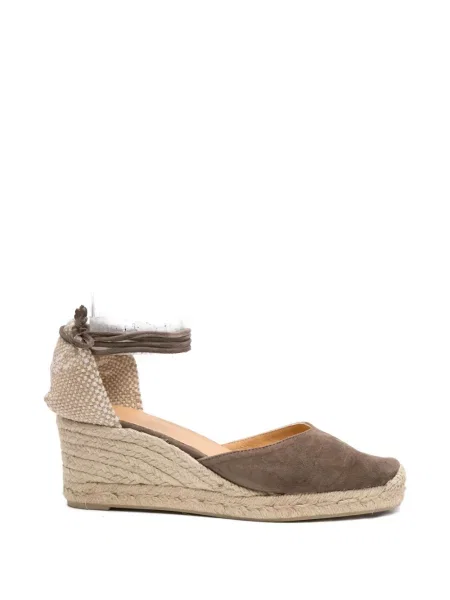 Espadrilky Castañer s vázáním hnědé