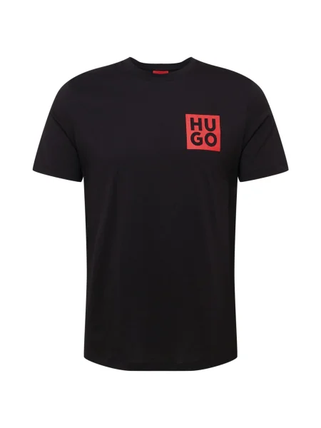 HUGO Tricou Detzington / roșu negru