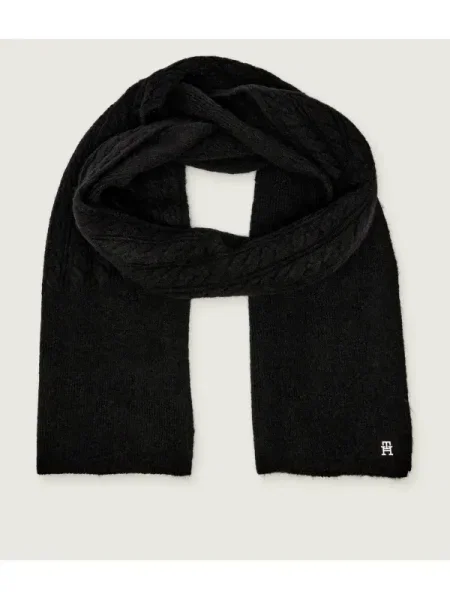 Fular Tommy Hilfiger de lână negru
