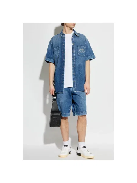 Szorty jeansowe Dolce And Gabbana niebieskie