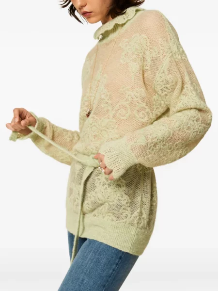 Pulover Twinset din lână alpaca verde