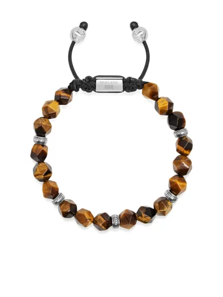 Brăţară Nialaya Jewelry cu mărgele argintiu