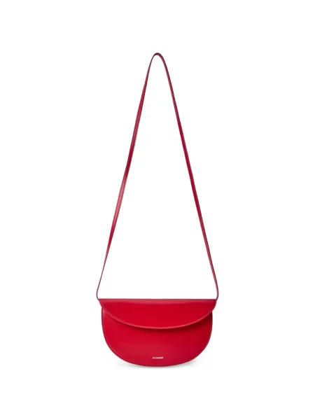 Geanta de piele Jil Sander din piele roșu